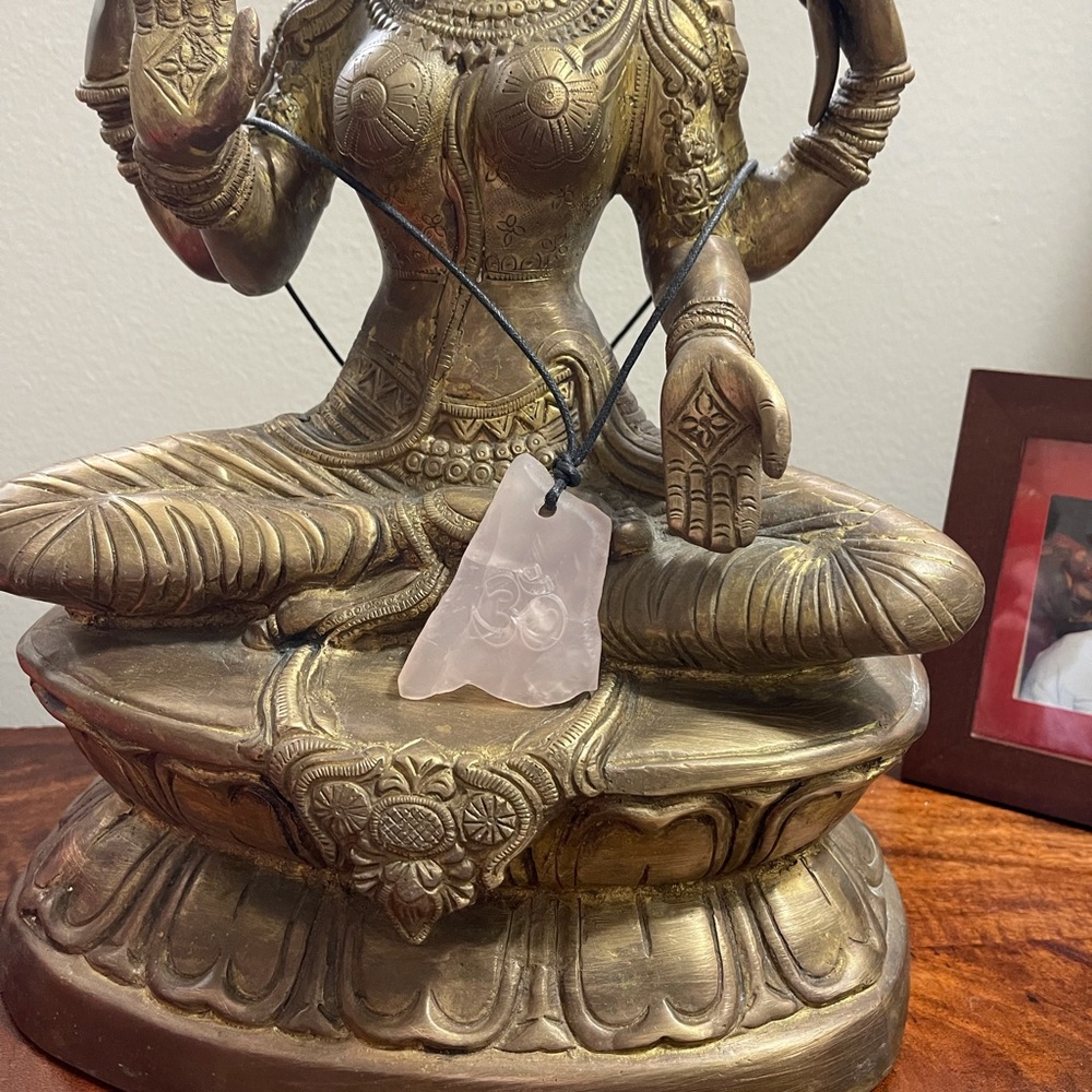 Energy Muse Om Rose Quartz Pendant